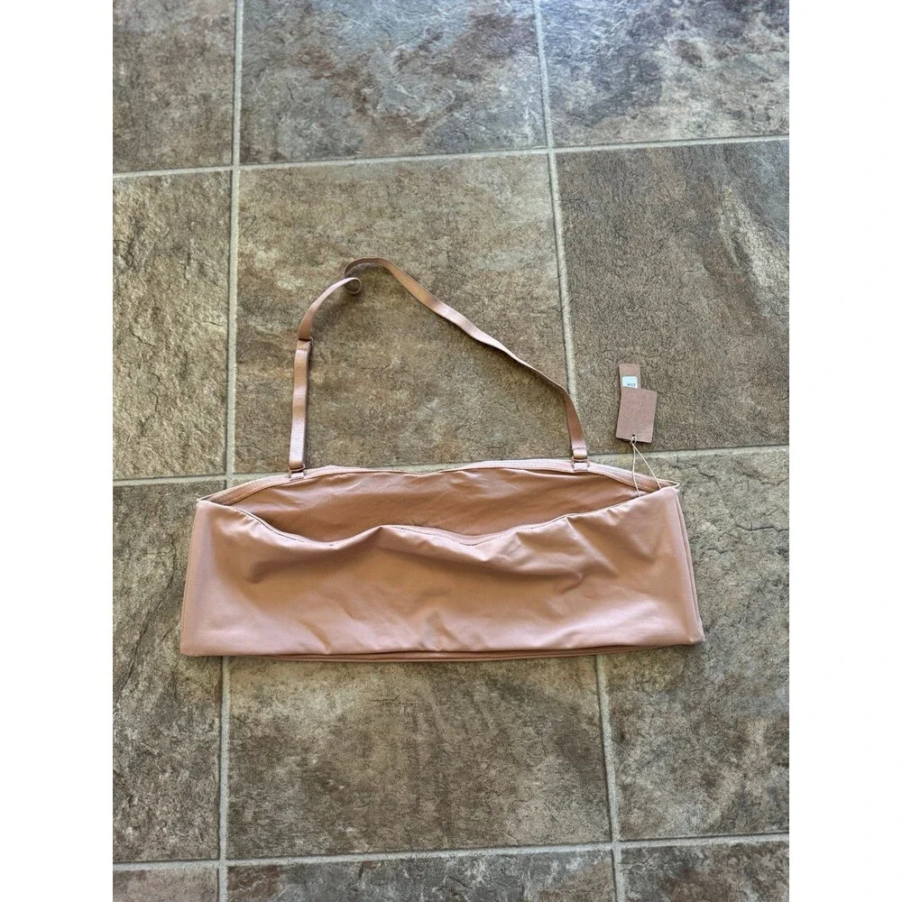 Skims Signature Swim Bandeau Bikini Top Ochre Size 2X
